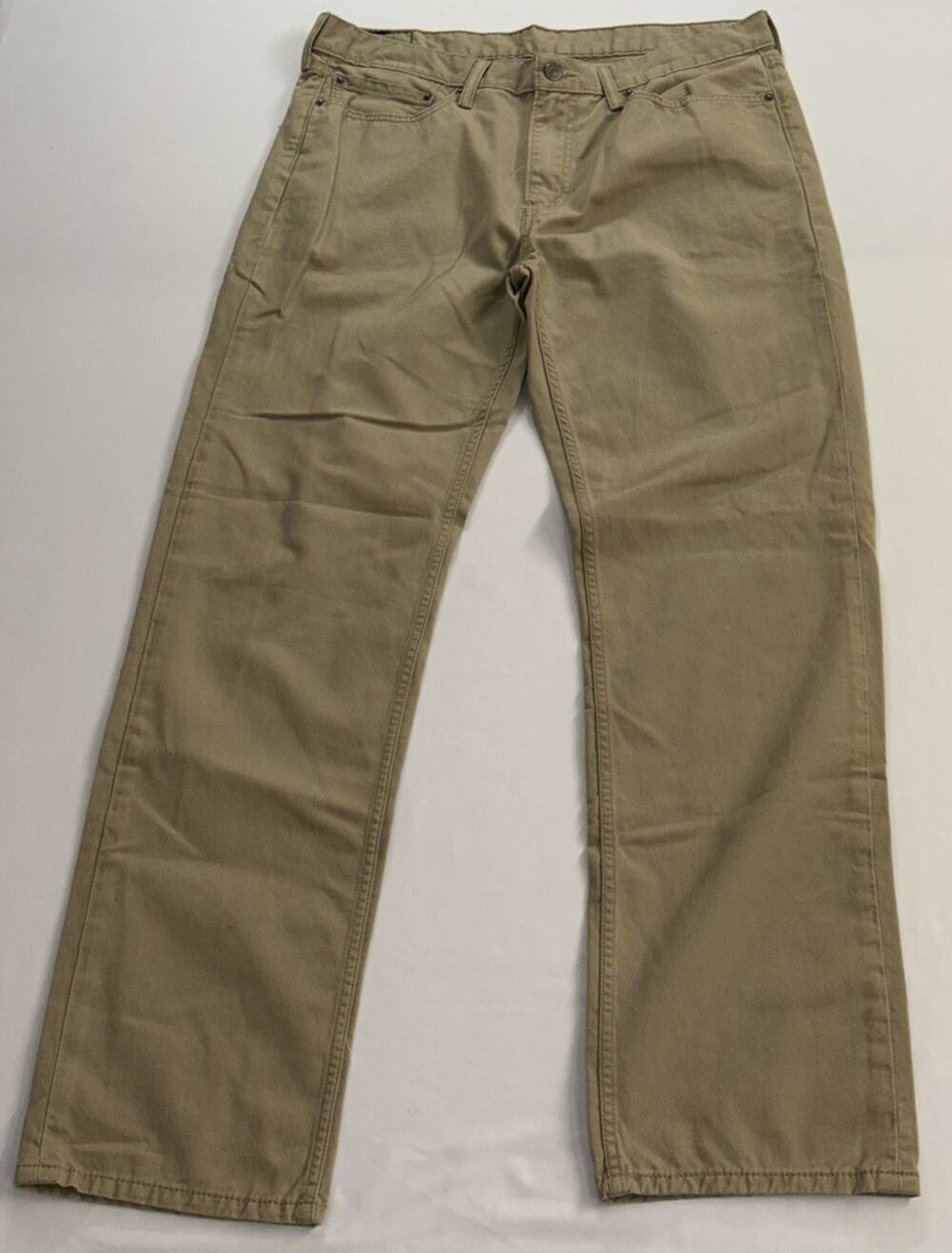 Levi’s 514 Men’s 36x34 Khaki Tan Straight Fit Jeans Pants Classic
